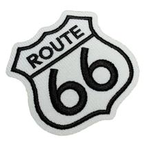 MOT222T01 Rota 66 EUA Patch Bordado Termo Adesivo MOT222T01 Rota 66 EUA Patch Bordado Termo Adesivo
