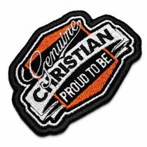 MOT293-090A Orgulho de ser Cristão Patch Bordado 8,8x6,5cm Tipo de material:B) Fecho de Contato MOT293-090A Orgulho de ser Cristão Patch Bordado 8,8x6,5cm Tipo de material:B) Fecho de Contato