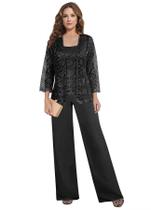 Mother of the Bride, vestidos, calças, ternos, petyoo, preto, tamanho 4 Mother of the Bride, vestidos, calças, ternos, petyoo, preto, tamanho 4