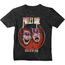 Motley Crue Teatro Da Dor Com Puff Paint Acabamento T-shir