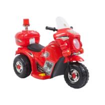 Moto A Bateria Para Crianças Bw006 Vermelha Com Baú