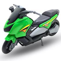 Moto Brinquedo Grande Tipo Honda Biz Realista Verde Presente - Bs toys