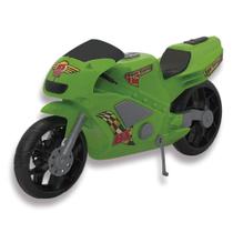 Moto Brinquedo Infantil 39cm Esportiva Super 360 Cor Verde