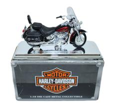 Moto colecionável em miniatura Harley Davidson - 2000 FLSTC - Heritage - 1:18 Moto colecionável em miniatura Harley Davidson - 2000 FLSTC - Heritage - 1:18