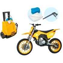 Moto Cross Infantil Wash Garage Com Rodas Livres, Esponja e Lavadora Com Água Brinquedo Infantil - Usual Moto Cross Infantil Wash Garage Com Rodas Livres, Esponja e Lavadora Com Água Brinquedo Infantil - Usual