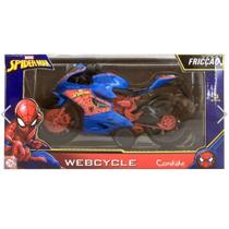 Moto de brinquedo personagem homem aranha de plástico azul e vermelha com roda livre mocinho spider man presente menino Moto de brinquedo personagem homem aranha de plástico azul e vermelha com roda livre mocinho spider man presente menino