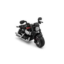 Moto de Brinquedo Preta Fricção 1:14 Die-Cast Motocicleta Moto de Brinquedo Preta Fricção 1:14 Die-Cast Motocicleta