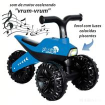 Moto De Equilíbrio Triciclo Infantil Luz Som 3 Rodas Kababy