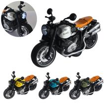 Moto De Ferro Miniatura com Fricção, Luz e Som