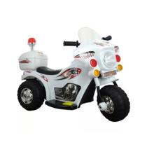 Moto eletrica 7,5v infantil branco com som luz de farol e sirene Moto eletrica 7,5v infantil branco com som luz de farol e sirene