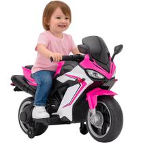 Moto Elétrica Bang Toys Infantil Aura G2 com Rodinhas Rosa 12V Moto Elétrica Bang Toys Infantil Aura G2 com Rodinhas Rosa 12V