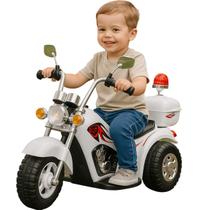 Moto Elétrica Bang Toys Infantil Chopper Guardian X Branca 6V