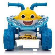 Moto Elétrica Carrinho Infantil Mini Quadriciclo Baby Shark - Bangtoys