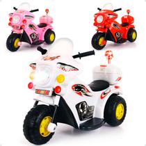 Moto eletrica com luz e som 6v4ah branco