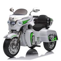 Moto Elétrica Custom Infantil Cinza 12V Carregador 110/220v Com Luzes Som Bluetooth Bang Toys