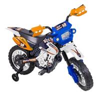 Moto Elétrica De Brinquedo Homeplay Motocross 6V Azul E Laranja