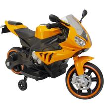 Moto Eletrica Grande Infantil Menino Menina 6v Com Inmetro Laranja