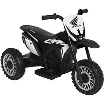Moto Elétrica Honda Crf 6v Preta Com Buzina E Pedal De Aceleração Moto Elétrica Honda Crf 6v Preta Com Buzina E Pedal De Aceleração