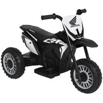 Moto Elétrica Honda CRF 6V Preta com Buzina e Pedal de Aceleração Moto Elétrica Honda CRF 6V Preta com Buzina e Pedal de Aceleração