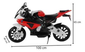 Moto Elétrica Infantil 12V BMW S1000RR Vermelha para Crianças até 8 anos - IMPORTWAY