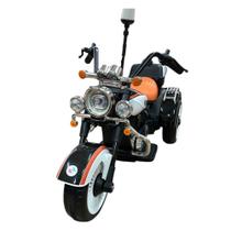 Moto Elétrica Infantil 12V Chopper Sirene Branca Moto Elétrica Infantil 12V Chopper Sirene Branca