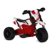 Moto Elétrica Infantil 6V Moto Cross Vermelha - Bandeirante