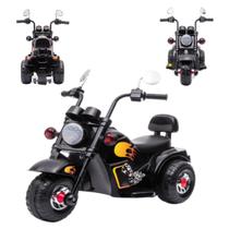 Moto Elétrica Infantil Bateria 6V Baú Harley Mini Som Luz