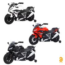 Moto Elétrica Infantil c/ Rodinha Frente/Ré 12v Maxi Toys