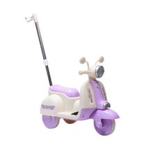 Moto Elétrica Infantil Candy Com Empurrador - Lilás