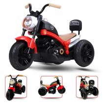 Moto Elétrica Infantil Chopper Botão Frente e Ré e Musicas