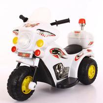 Moto Elétrica Infantil Com Luz e Som Branca Shiny Toys 6V