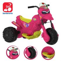 Moto Elétrica Infantil com Som Bateria 6 volts Pink Meninas