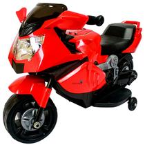 Moto Elétrica Infantil Criança 3 Anos 25kg 3km/h Bateria Recarregável 6V Luz Som Vermelho Importway