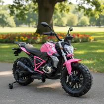 Moto Elétrica Infantil Ducati 12V Rosa 8km.h para Crianças 3 Anos e 30kg