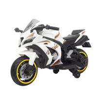 Moto Elétrica Infantil Esportiva 12v Branca Rádio Música P2 Moto Elétrica Infantil Esportiva 12v Branca Rádio Música P2