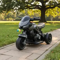 Moto Elétrica Infantil Esportiva Dark 6v Resistente Cor Preto Com Carregador - Unitoys