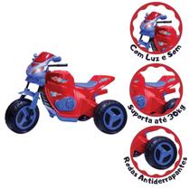 Moto Eletrica Infantil Max Turbo Vermelha 6v Som e Luz