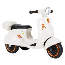 Moto Elétrica Infantil Mini Scooter Com Luz E Som Cubi Joy 6v Branco Lambreta Até 30 kg