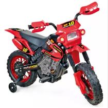 Moto Elétrica Infantil Motocross 6v Recarregável Vermelha - Homeplay