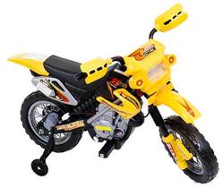 Moto elétrica infantil motocross amarela - Bel Brink Moto elétrica infantil motocross amarela - Bel Brink
