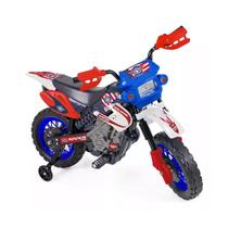 Moto Elétrica Infantil Motocross Motinho Aventura 6V Azul