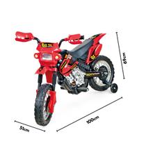 Moto Elétrica Infantil Motocross Vermelha 6v - Homeplay