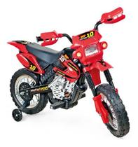 Moto Elétrica Infantil Motocross Vermelha - Homeplay