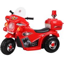 Moto Eletrica Infantil Policia Importway Motor 6V Vermelha