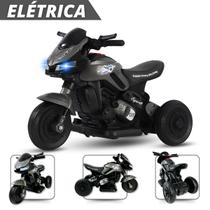 Moto Eletrica Infantil Preta Marcha Frente e Ré com Sons Músicais Moto Eletrica Infantil Preta Marcha Frente e Ré com Sons Músicais