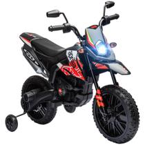 Moto Elétrica Infantil Qaba Aprilia Licenciada 12V Vermelha