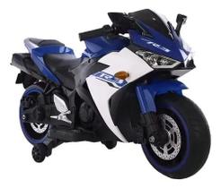 Moto Elétrica Infantil R3 12 Volts Led Cor Azul 110v, 220v Toys Import MN24006