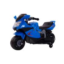 Moto eletrica infantil radical azul com som e luz - IMPORT WAY