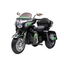 Moto Elétrica Infantil Road Custom 12V Preta Bluetooth LED