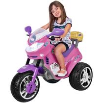 Moto Elétrica Infantil Som E Luz Princess Meg Rosa 6v - Magic Toys